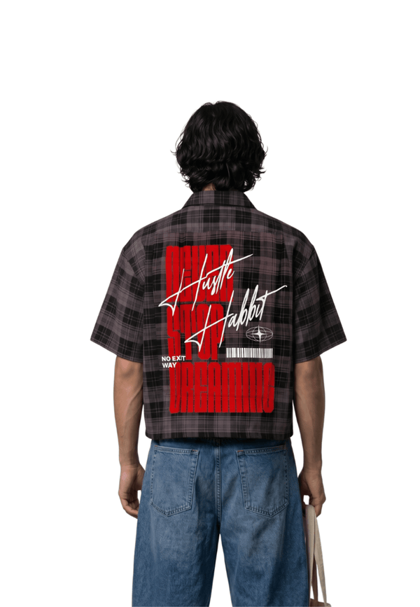 Never Stop Dreaming Plaid Boxy Crop Shirt - Terrax Clothing