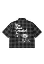 Creative Act Plaid Boxy Crop Shirt - Terrax Clothing